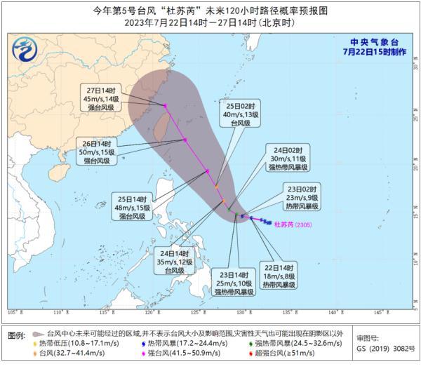 台风最新消息台风路径实时路径图第十四号台风 2017年台风杜苏芮(图5)
