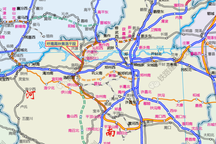 河南在建高铁最新消息 河南在建高铁线路图